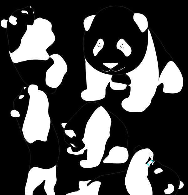 熊猫矢量素材图片