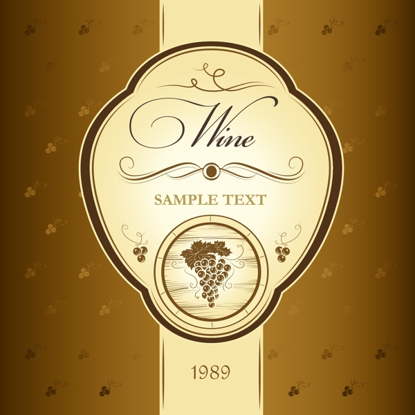 葡萄酒标签素材图片