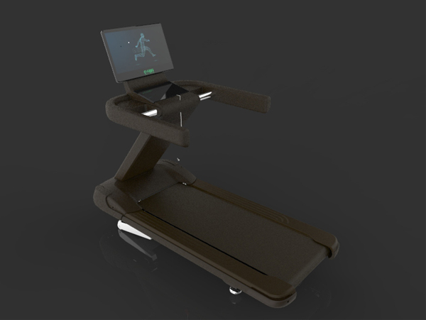 原创健身器材跑步机外观设计3D模型stp