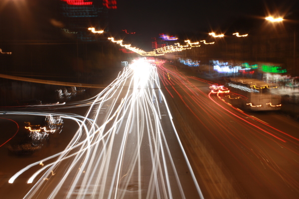 城市马路夜景图片