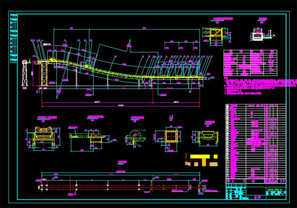 带式输送机详图CAD机械图纸