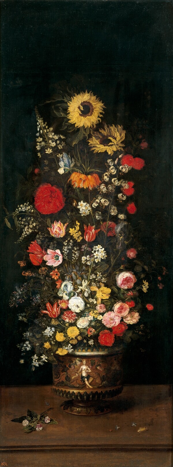 BruegheltheElderJanFloreroIIFirstquarterof17Century花卉水果蔬菜器皿静物印象画派写实主义油画装饰画