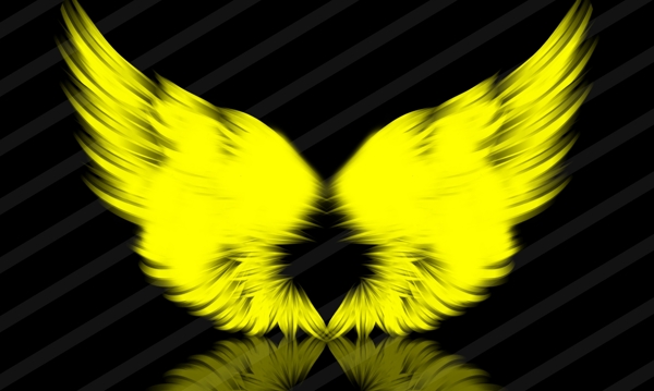 翅膀黄色背景图片
