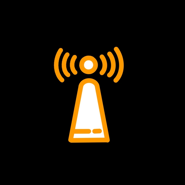 黄色无线信号网络标识