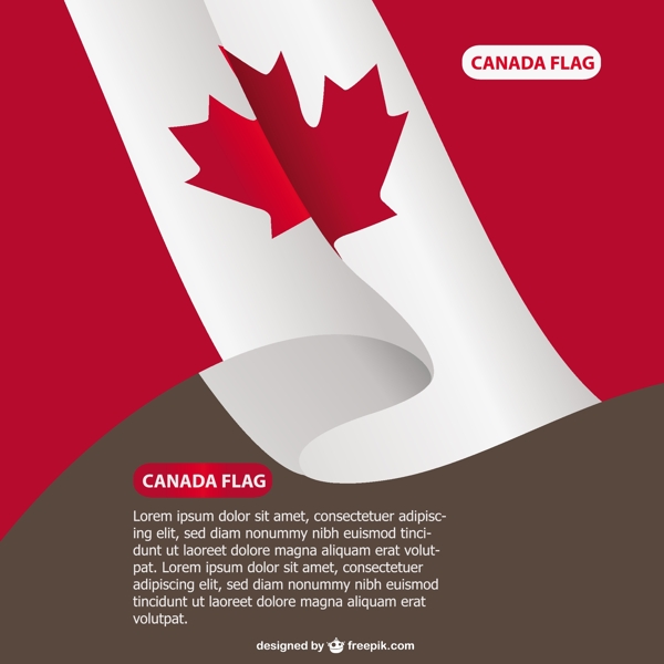 加拿大国旗背景模板