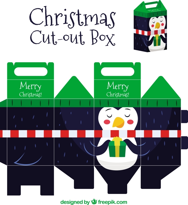 圣诞企鹅切盒