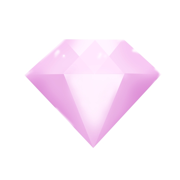 卡通创意粉色钻石