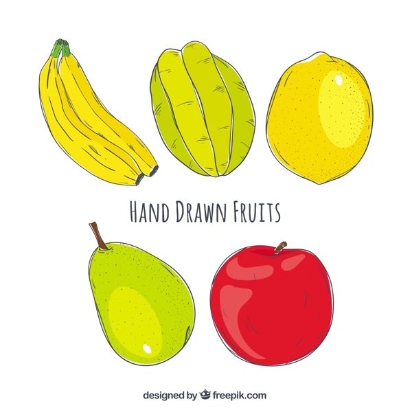 手绘美味水果图标