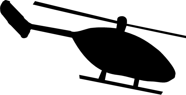 直升机剪影矢量图