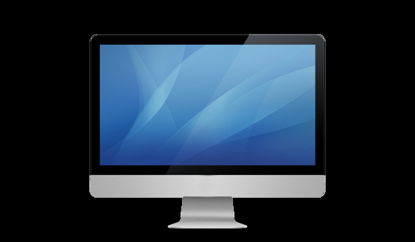 白色电脑屏幕png元素