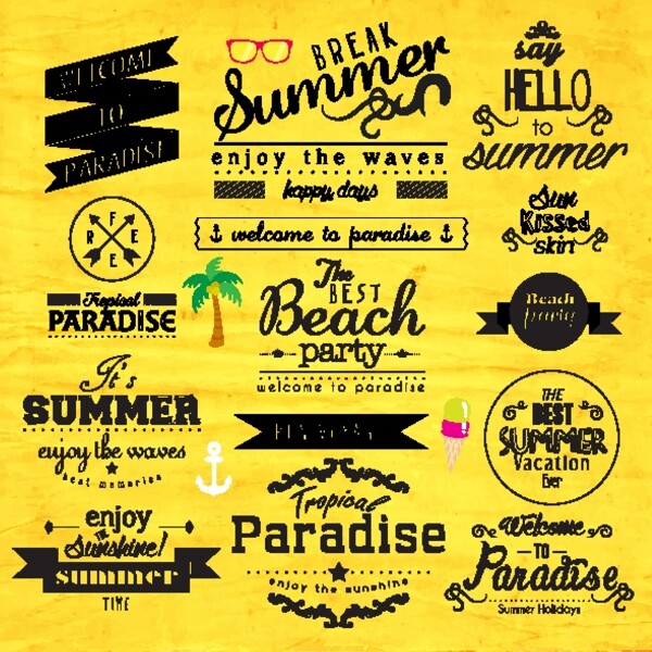 创意夏日海报字体设计