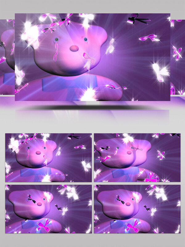 紫色小熊视频素材