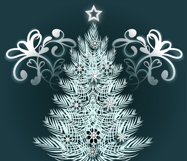 白色圣诞树装饰品