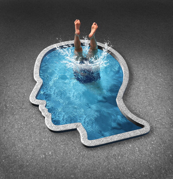 创意大脑游泳池图片
