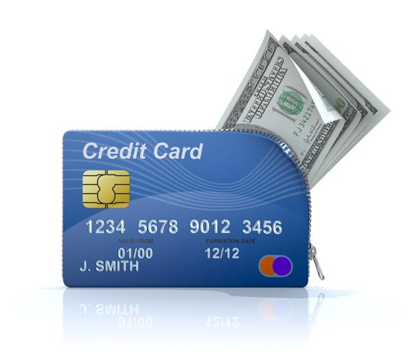 信用卡创意钱包美元图片素材