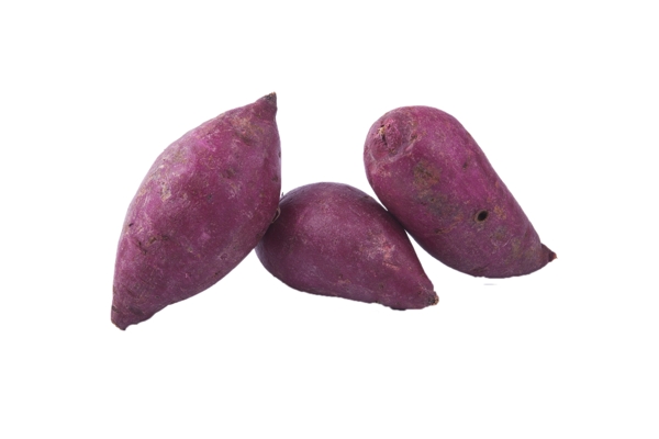 新鲜的大紫薯糖心