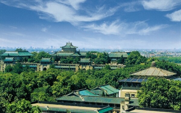 俯瞰武汉大学图片