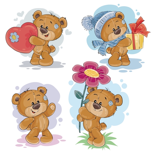 可爱小熊形象卡通