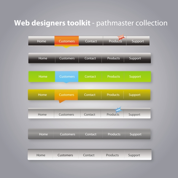 实用的网页设计工具包矢量素材