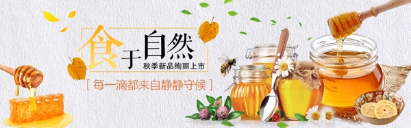 蜂蜜零食食品海报模板