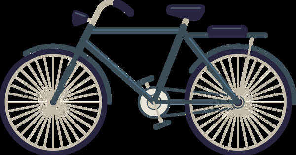 单车自行车剪影免抠png透明图层素材