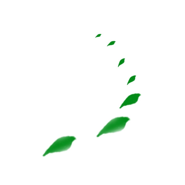 飘落下的绿叶组成的梯子