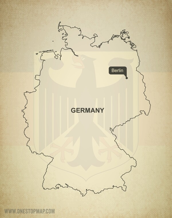 矢量德国地图