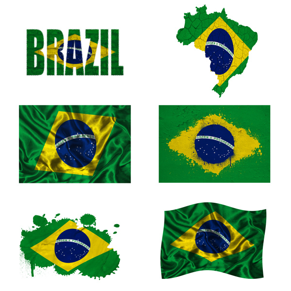 巴西国旗地图