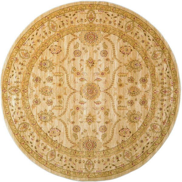 黄色复古纹理圆形地毯贴图