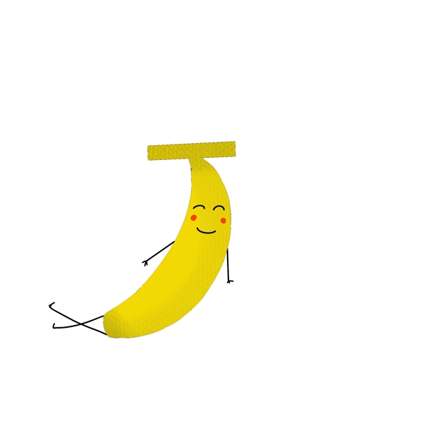 卡通水果笑脸香蕉