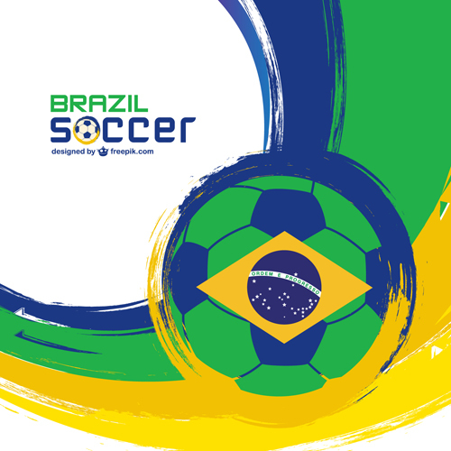 2014巴西世界足球赛事背景矢量02