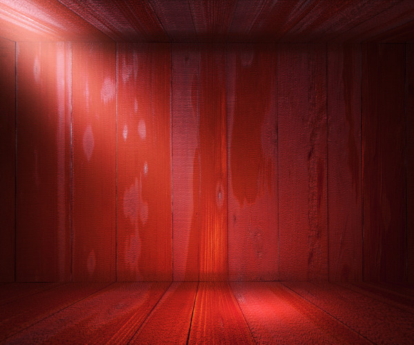 木制的聚光灯室背景的红色纹理