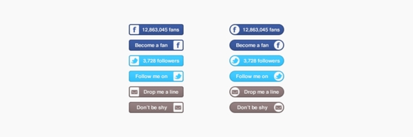 12推特facebook按钮设置邮件的社会