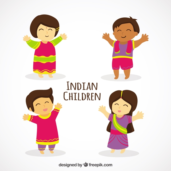 可爱的印度儿童