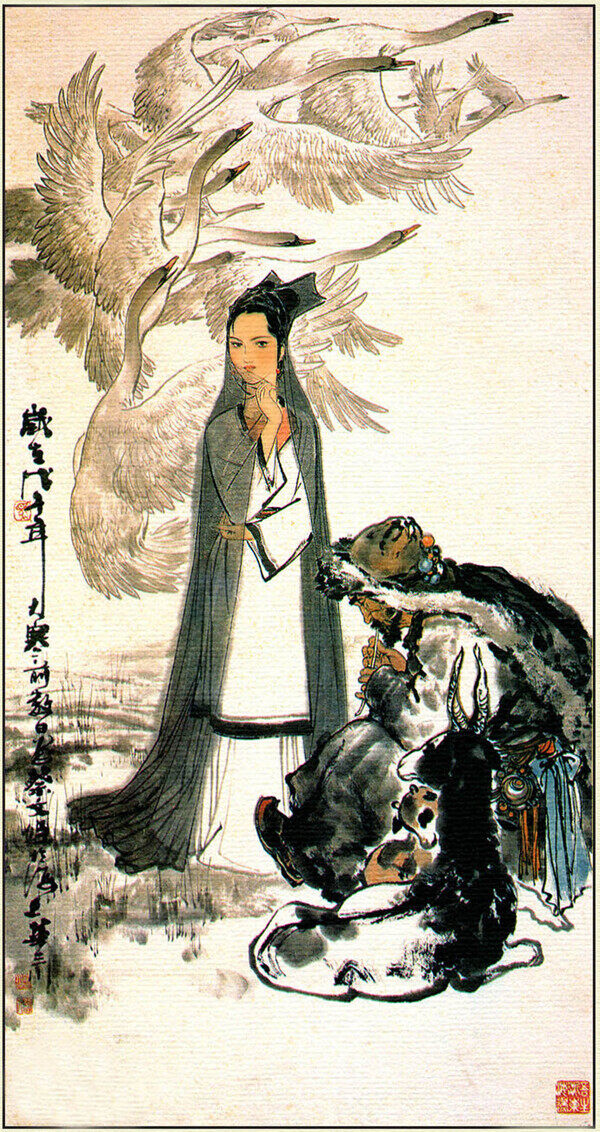 华三川古典美女图片