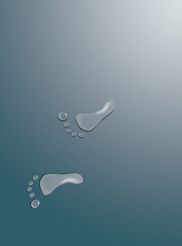水滴脚印图片