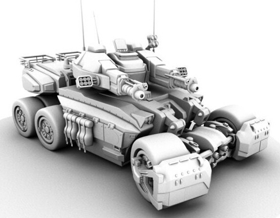 武装坦克模型