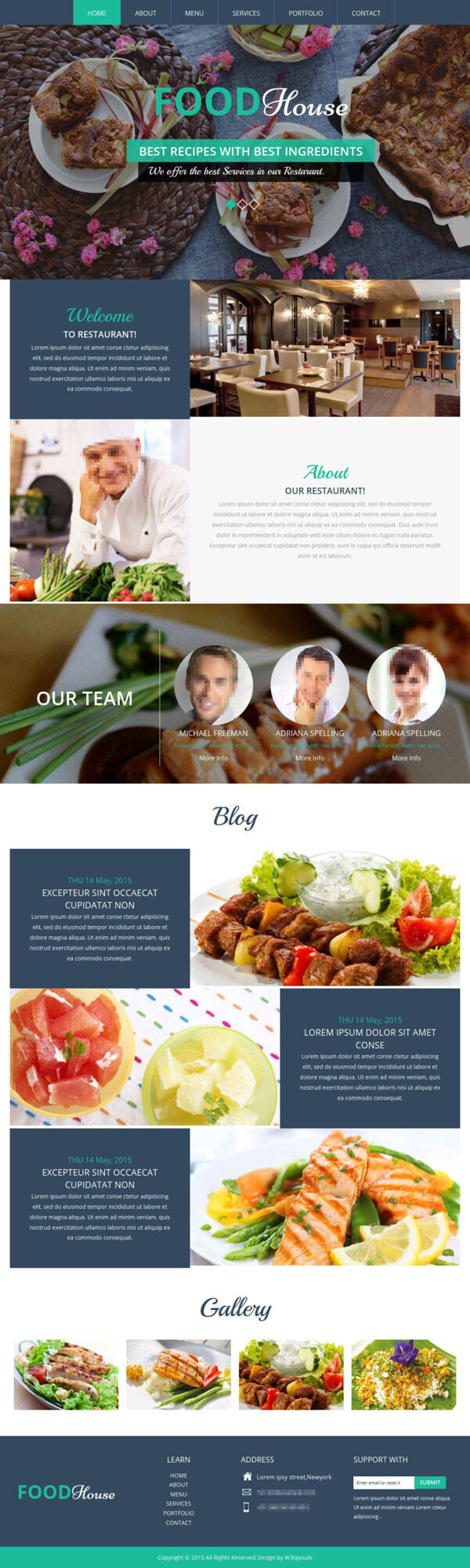 西餐美食响应式网页模板
