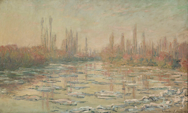 FloatingIce1880法国画家克劳德.莫奈oscarclaudeMonet风景油画装饰画