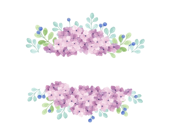 卡通紫色花朵元素