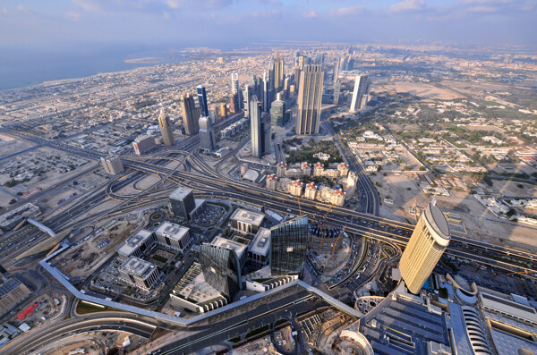 俯瞰迪拜风景图片