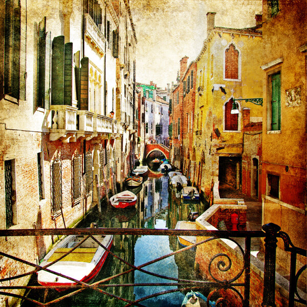 威尼斯小河风景
