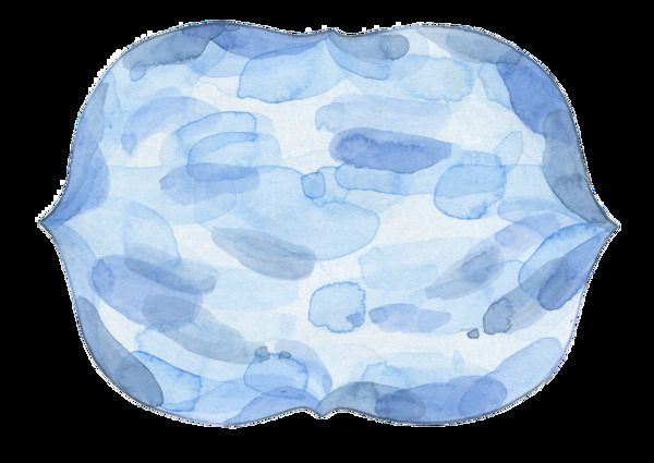 淡蓝色水彩画透明装饰图案