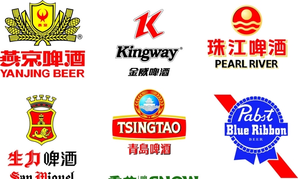 啤酒logo大全图片