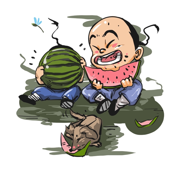 二十四节气夏至吃西瓜