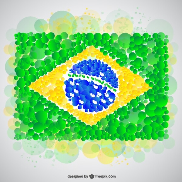 泡沫巴西国旗
