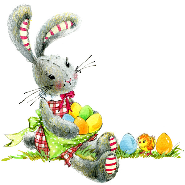 卡通兔子与彩蛋