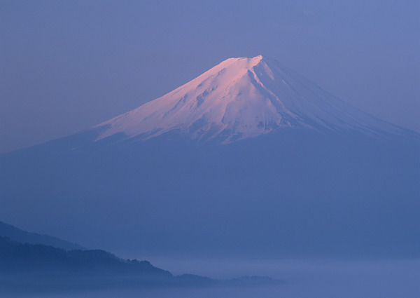 富士山夕阳图片