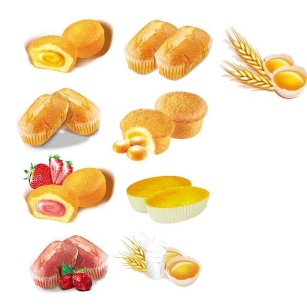 面包蛋黄派图片