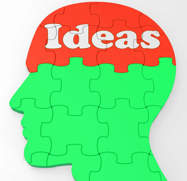心中的想法显示改善的想法或创意